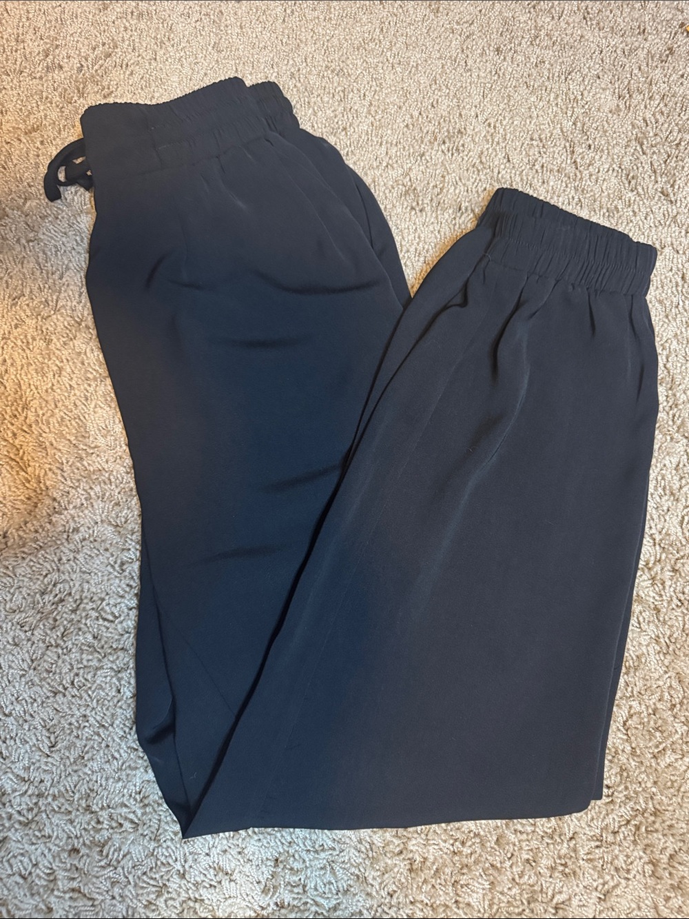 Lulu's Classic Black Drawstring Jogger Pants